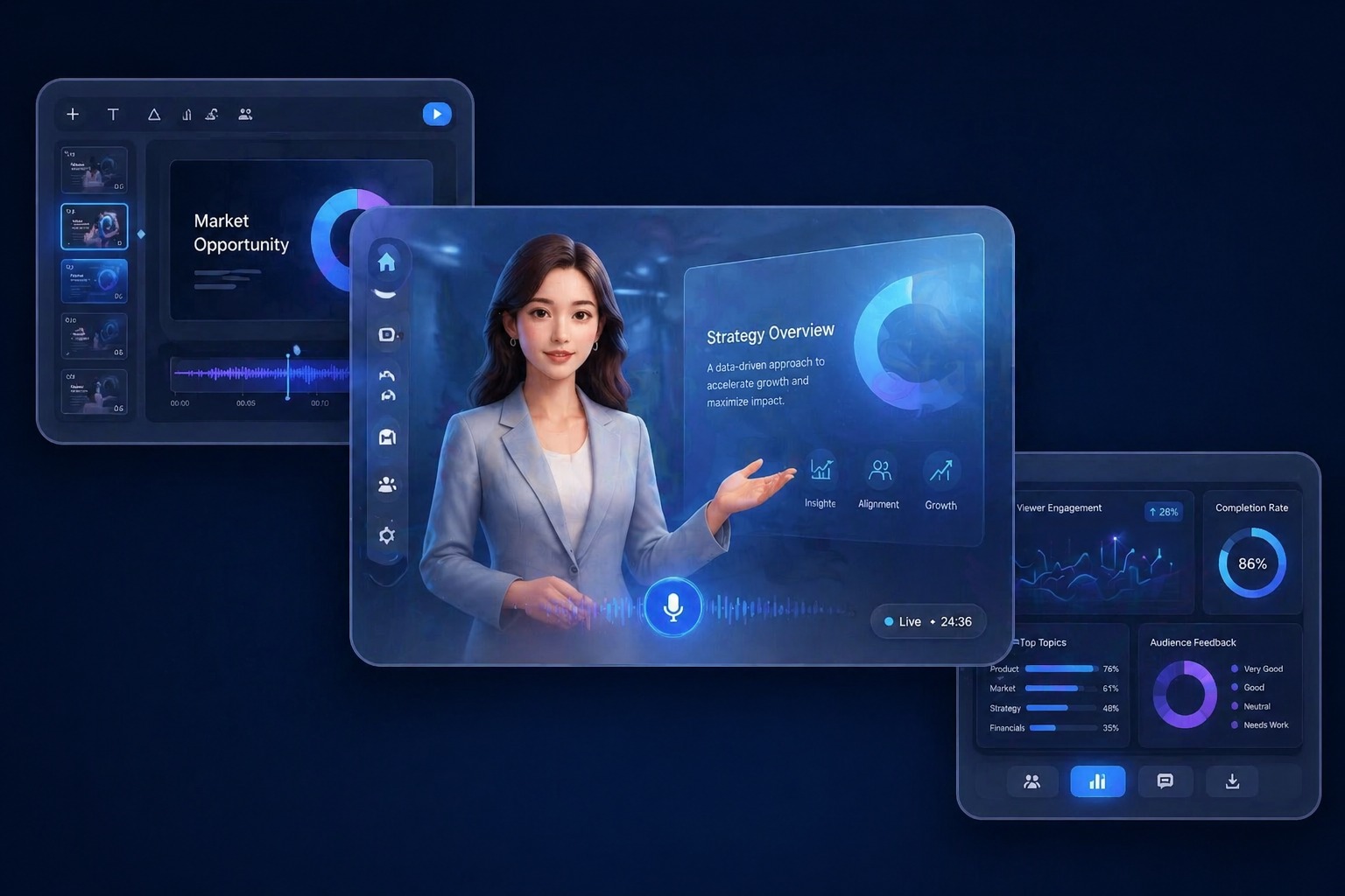 AI Presenter video created with AvatarCraft AI
