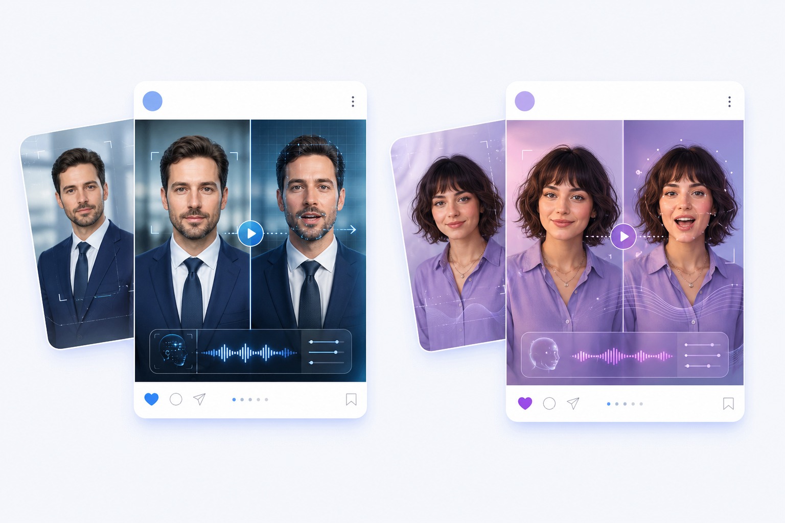 Portrait image converted into a talking avatar video